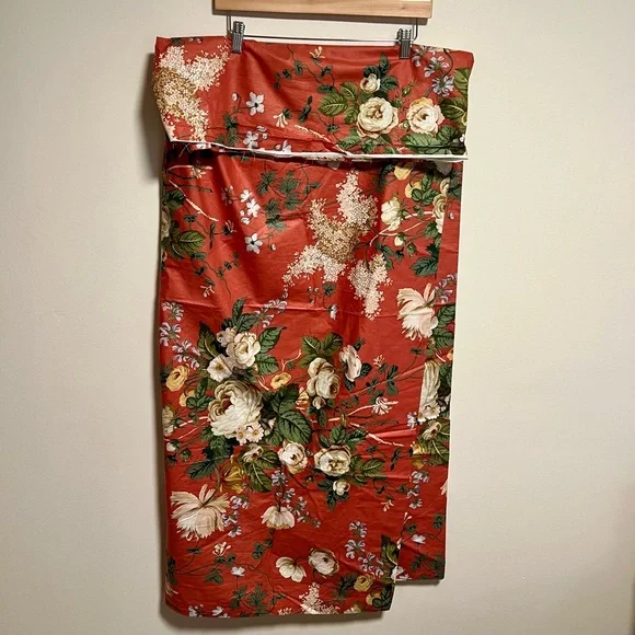 VTG Floral Designer Brunschwig & File Fabric in Coral Pink and Green 12 yards - Picture 12 of 14